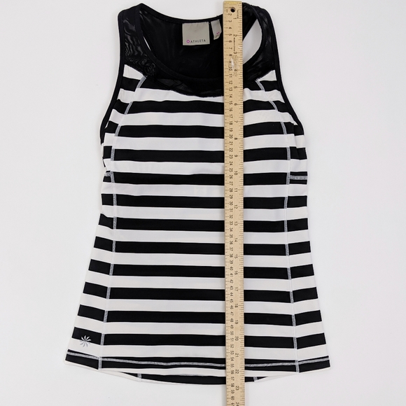 Athleta Stripe Chase Athletic Tank Top Black Womens XS Workout - Picture 7 of 8